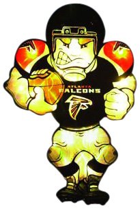 Atlanta Falcons Double Sided Car Window Light Up Player