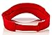 Lifeguard Visor Sports Sun Visor with Embroidered Lifeguard One Size fits All with Adjustable Velcro Strap 100% Cotton (Red)