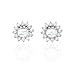 10k White Gold Diamond Earring Jackets for 1/4 Carat Stud Earrings (1/5 cttw, J-K Color, I2-I3 Clarity)