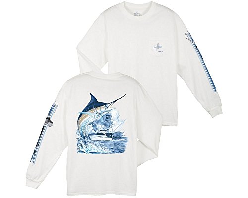 Guy Harvey Marlin Boat Long Sleeve Shirt