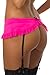 Velvet Kitten Hot Garter Thong P184563 Small Pink/Black