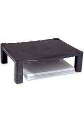 Kantek Single Level Height-Adjustable Monitor Stand, 17 x 13 1/4 x 3 to 6 1/2 Inches, Black (MS400)