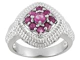 .78CTW RUBY PLATINUM OVER STERLING SILVER RING