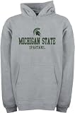 Michigan State Spartans Youth Grey Tackle Twill Hooded Sweatshirt