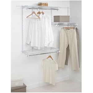 Rubbermaid 3E24 Configurations 3- to 6-Foot Starter Custom Closet Kit, White