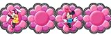 Blue Mountain Wallcoverings DF059221DFP Minnie Funky Flowers Black Prepasted Die Cut Wall Border