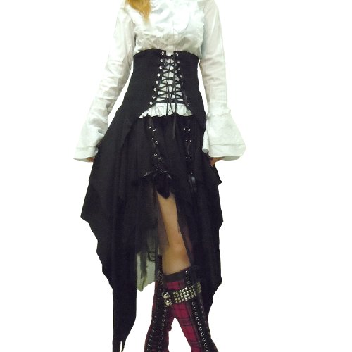 ゴシック　中世　プリンセス　ボンテージ　アシンメトリー　ドレス　コルセット　ワンピース　55-7354