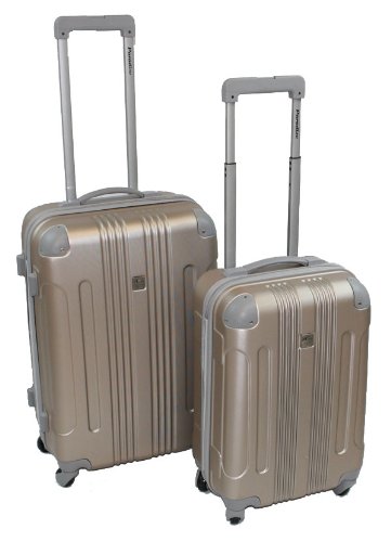 2er Set Trolley Reisekoffer Koffer-Set ABS Hartschale 