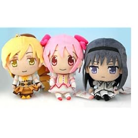  Puella Magi Madoka Magica (Madoka, Homura, Mami) Plush Dolls (Set of 3)