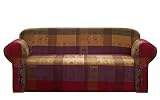 Chezmoi Collection Gitano Burgundy Purple Green Gold Heavy-duty Jacquard Couch/sofa Cover Slipcover