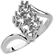 14K White Gold Mother's Ring - 6 Gemstone -- YOU CHOOSE THE COLORS!
