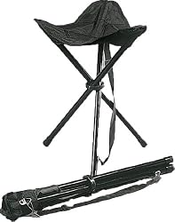 Black Military Nylon Collapsible Stool