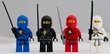 Lego Ninjago Set of 4 Ninjago Minifigures - Jay, Kai, Cole, Zane