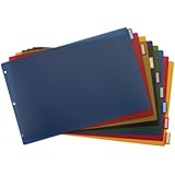 Cardinal Poly Insertable Dividers, 8-Tab, 11 x 17 Inches, Multi-Color (84803)