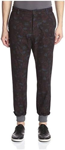 Descendant of Thieves Men's Lost Garden Highway Man Jogger, Multi Burgundy, 34 US