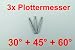 Plottermesser SET 30° 45 ° 60° für Roland Refine GCC Helo Secabo uvm Plotter Schneideplotter