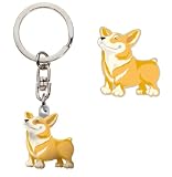 Corgi Diamond Jubilee Corgi Dog Die Cast Key Ring and Pin Badge Set