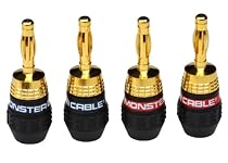 Monster Cable QL GMT-H QuickLock Gold Banana Connectors (2 Pair)