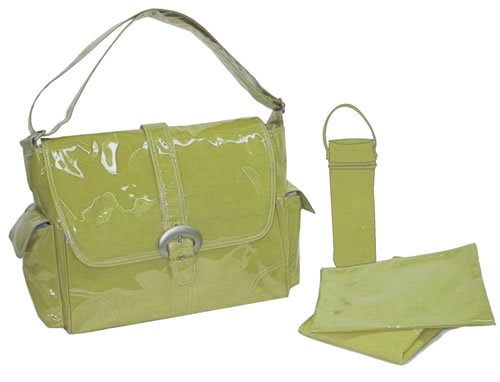 Avocado Corduroy Laminated Buckle Diaper Bag