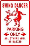 SWING DANCER PARKING 50's jitterbug new sign