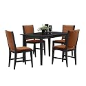 5 Piece Black Dining Set