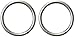 Forbidden Body Jewelry Pair of 2 Rings: 16g 3/8 Inch Surgical Steel Seamless Segment Hoop Rings