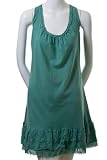 Trinity Lacy Hem Raw Edge 100% Organic Cotton Dress Sage