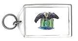 Keychain with crane, bird, marsh