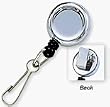 Retractable Chrome Tone Badge/Key Reel & Swivel Hook