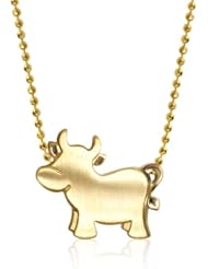 Alex Woo "Little Signs Animals" Ox Pendant Necklace