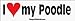 I Love My Poodle - Refrigerator Magnets 7x2 in