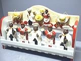 MAMMY & PAPPY 3-D Wood Spice Rack & 5 Jars Set NEW