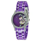 Ed Hardy Women's JA-PU Ceramic Quartz Watch with Purple Dial