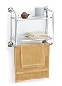 Polder Chrome and Glass Bath Rack, Chrome