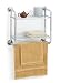 Polder Chrome and Glass Bath Rack, Chrome