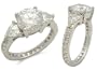 Antique Brilliant Center Trilliant Sides CZ Ring