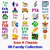HiRes FAMILY Datebook Icon Collection for Agendus / Datebk5 / MonthPlanner