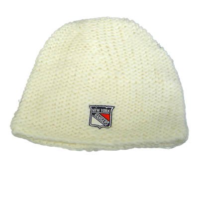 NHL BEANIE KNIT HAT POLAR CROCHET NEW YORK RANGERS LNH