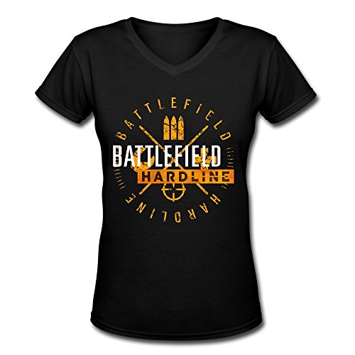 PingAnShu Lady V-Neck Cotton Battlefield Hardline Tee Shirts