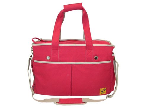 ペットキャリーバッグ 2トーンキャンバス PE03（レッド）