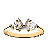 14k Yellow Gold Trillion-Cut Diamond Engagement Ring Setting (2/5 ct tw, J, I1)