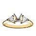 18k Yellow Gold Trillion-Cut Diamond Engagement Ring Setting (2/5 ct tw, J, I1)