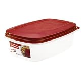 Rubbermaid HPFG4023RDCHILI Durable Rectangle 1.1-Gallon Food Storage Container