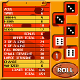 Yahtzee for Palm OS downloadable Software