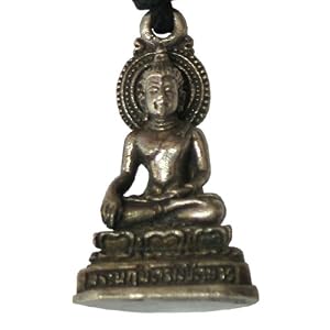 Handmade Silver Buddha Pendant Necklace