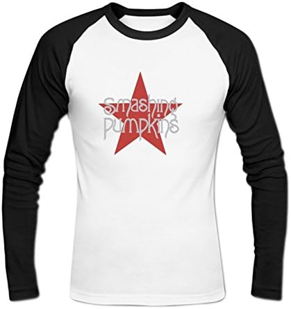RHUAN Men's The Smashing Pumpkins Tour 2015 Logo baseball tshirt M White
