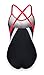 ReliBeauty Women's Adjustable Strap Cross Back One Piece Swimsuits (Medium(US6-8), Black)