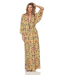 V-neck Rayon Wrap Elasticized   Waistline  Dress