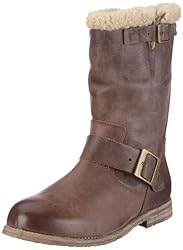 Buffalo London 13980F WASHED LEATHER 120128, Damen Schneestiefel, Braun (BROWN 01), EU 37