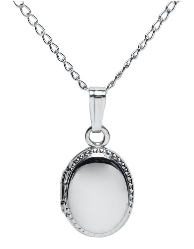 Childrens Toyshop  Jewelry : Sterling Silver Children's Oval Locket, 13"